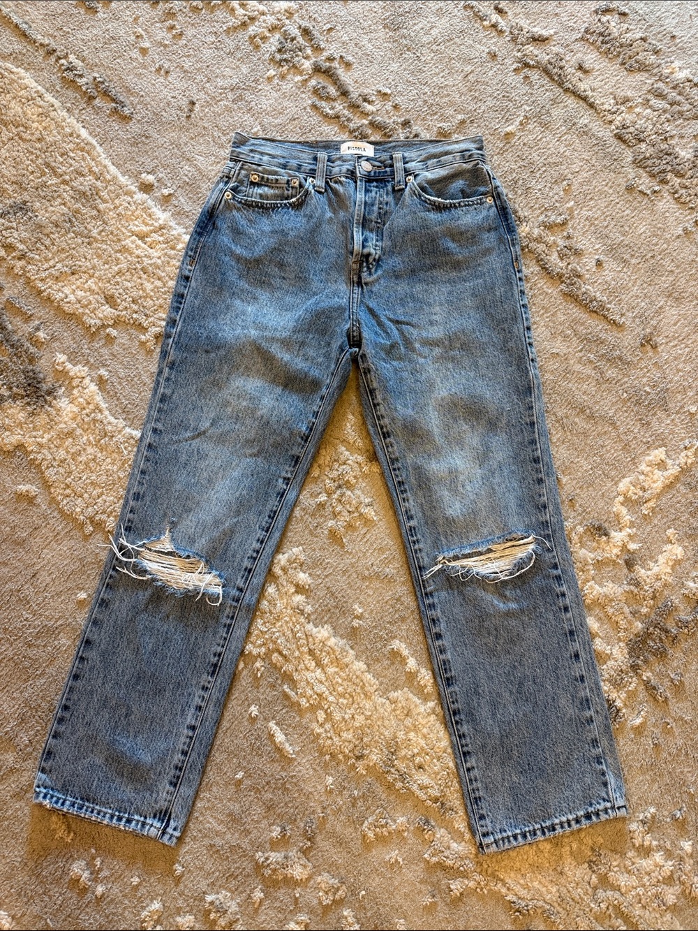 Pistols Classic Distressed Women's Jeans - Blue